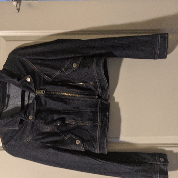 Armani Exchange cropped denim-look jacket. - Picture 4 of 4
